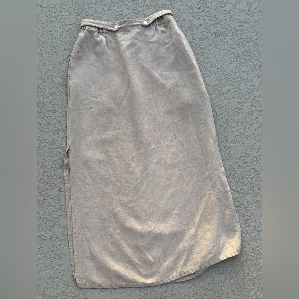 L.L. Bean Light Gray Maxi Skirt